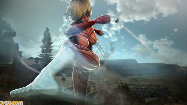 attack on titan female titan famitsu december feature scan
