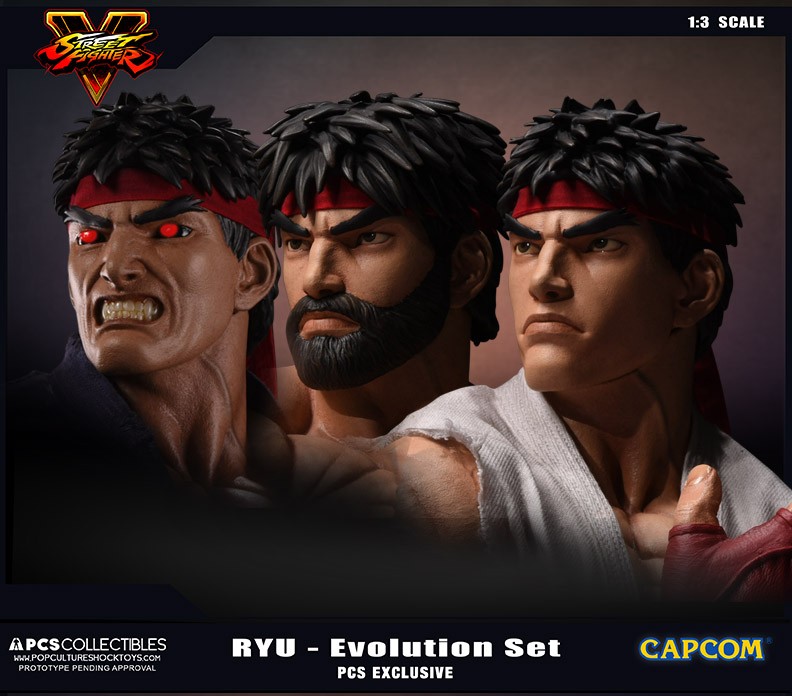 PCS Collectibles Street Fighter V Ryu Evolution Set Statues
