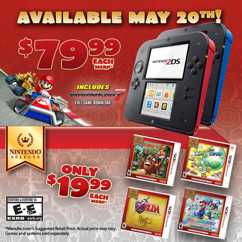Nintendo 2DS 79.99 Price Drop Flyer